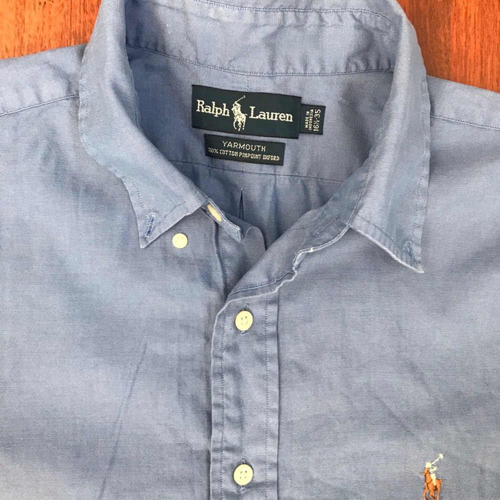 Ralph Lauren Men’s 16 1/2-34/35 Blue Yarmouth